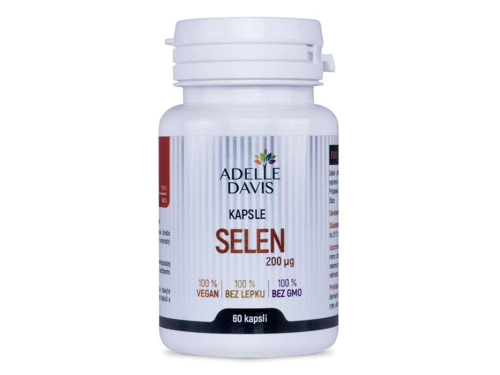 Adelle Davis Adelle Davis, Selen 200 μg, 60 kapslí