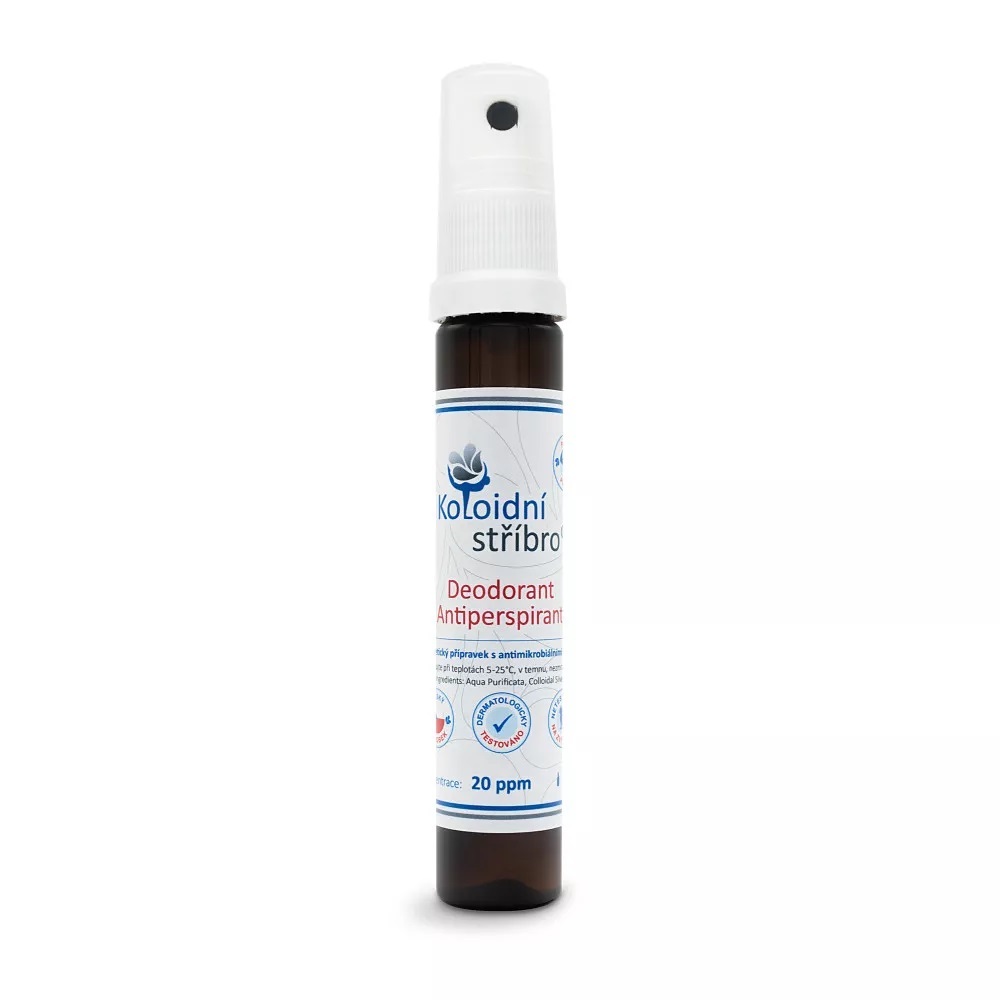 Koloidní stříbro s.r.o. Koloidní stříbro Deodorant-Antiperspirant 20ppm Objem: 25 ml