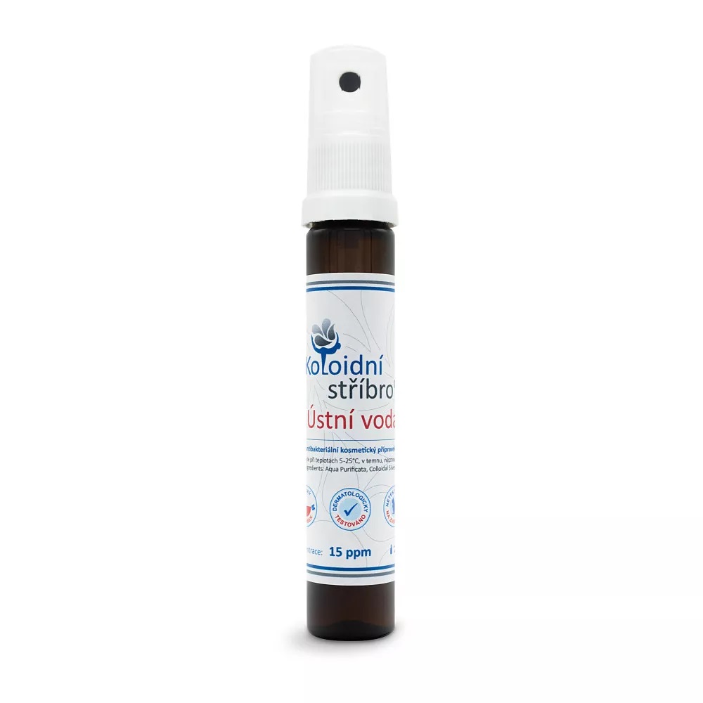 Koloidní stříbro s.r.o. Koloidní stříbro Ústní voda 15ppm Objem: 25 ml