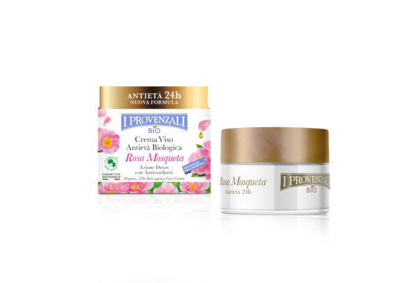 I Provenzali BIO 24h pleťový krém proti stárnutí Rosa, 50 ml