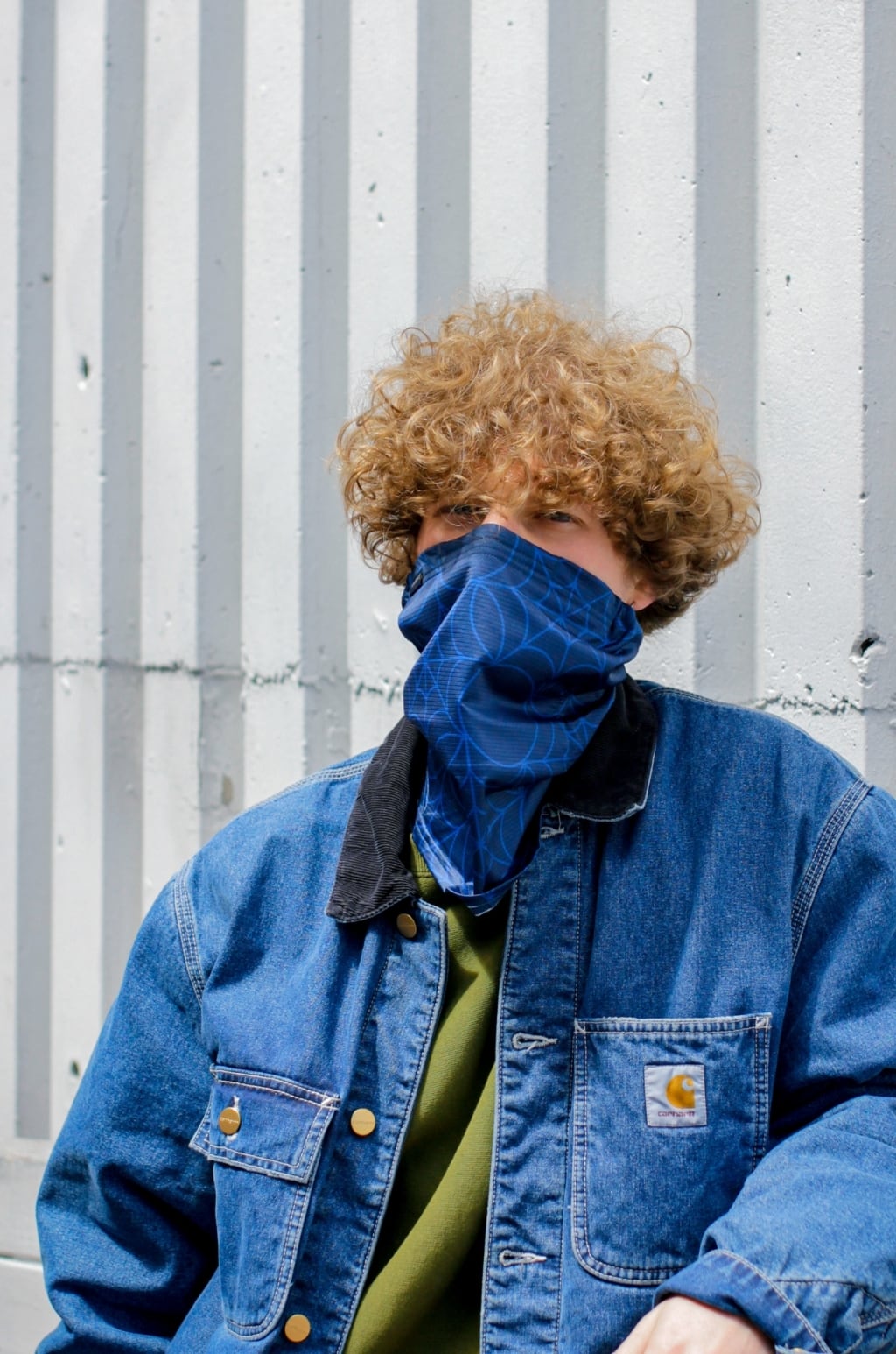 Letní antivirový šátek nanoSPACE - tmavě modrý