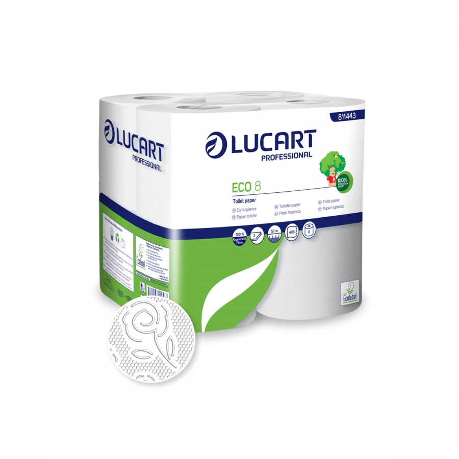 Lucart Professional Lucart ECO 8 - toaletní papír 57 m, 8 ks