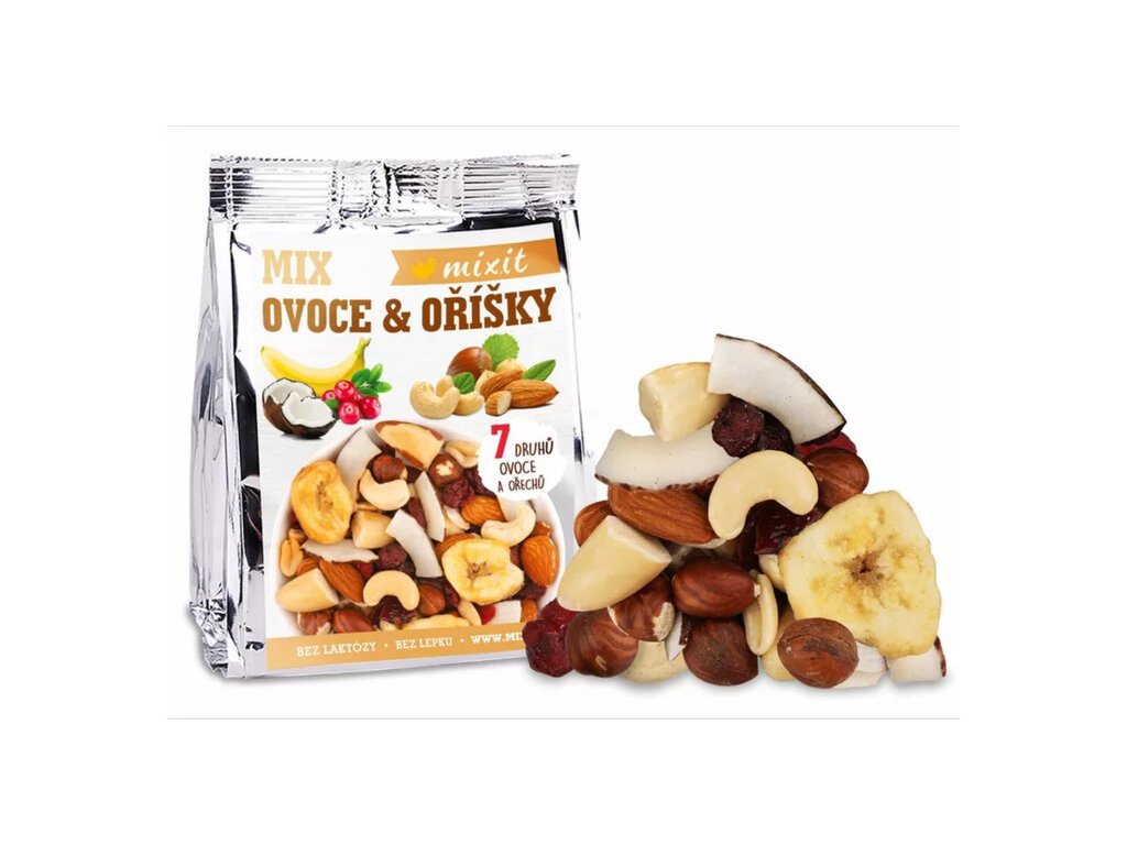 Mix ovoce Mixit - mix oříšků a ovoce do kapsy, 80 g
