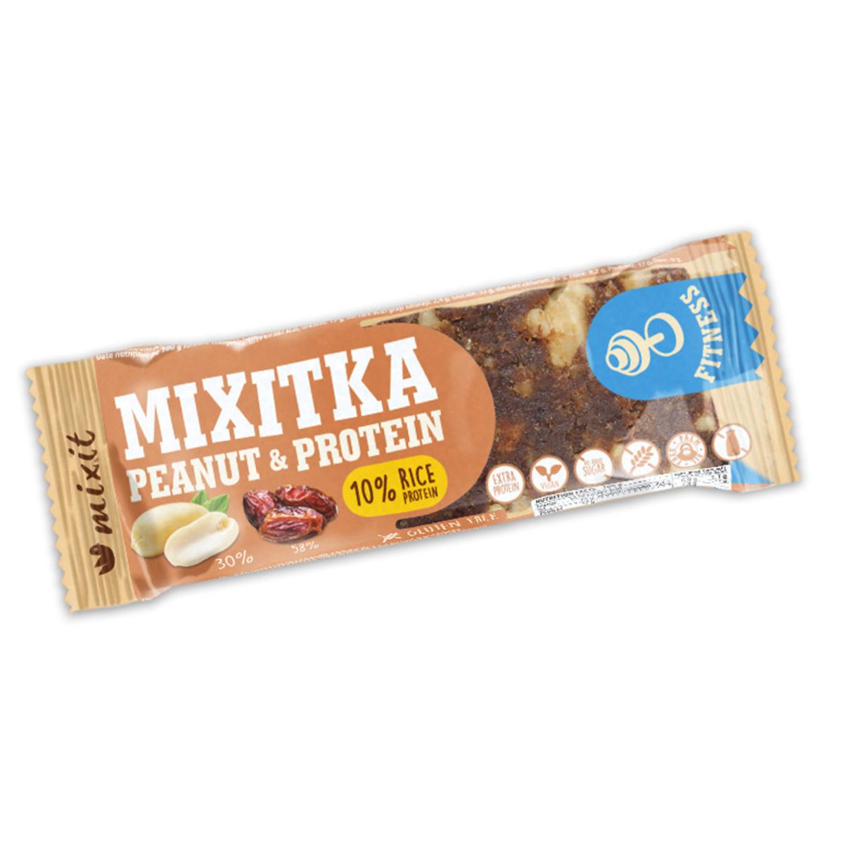 Tyčinka Mixitka - bez lepku, arašídy + protein, 46 g