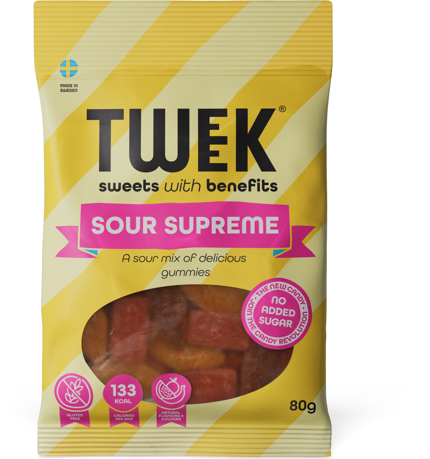 Tweek Gumové bonbony 80 g - sour supreme