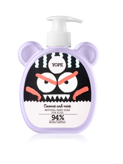 Yope Přírodní dětské mýdlo na ruce Coconut & Mint, 400ml