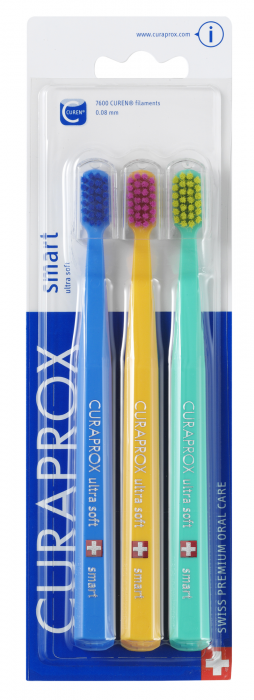 Curaprox CS Smart, 3 ks Barva: Modrá, žlutá, zelená