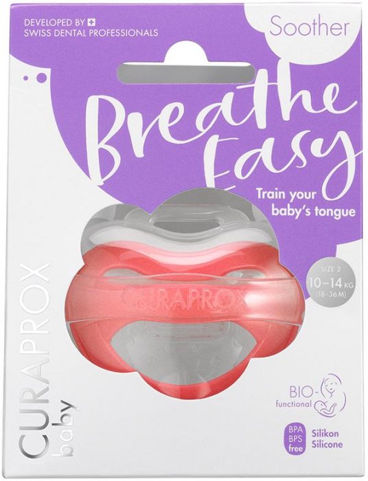 Curaprox Curaprox, Biofunkční dudlík, velikost 2 (10-14kg), 1 ks Barva: Korálová
