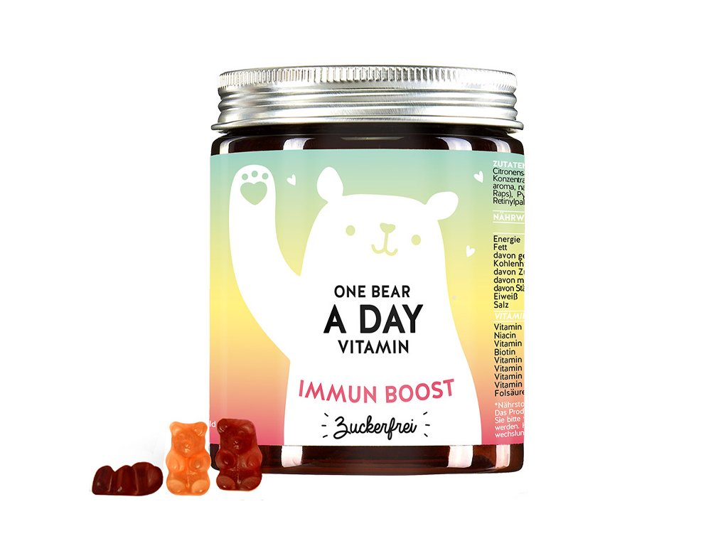 Bears with Benefits One Bear a Day Vitamíny pro podporu imunity - bez cukru, 60 ks