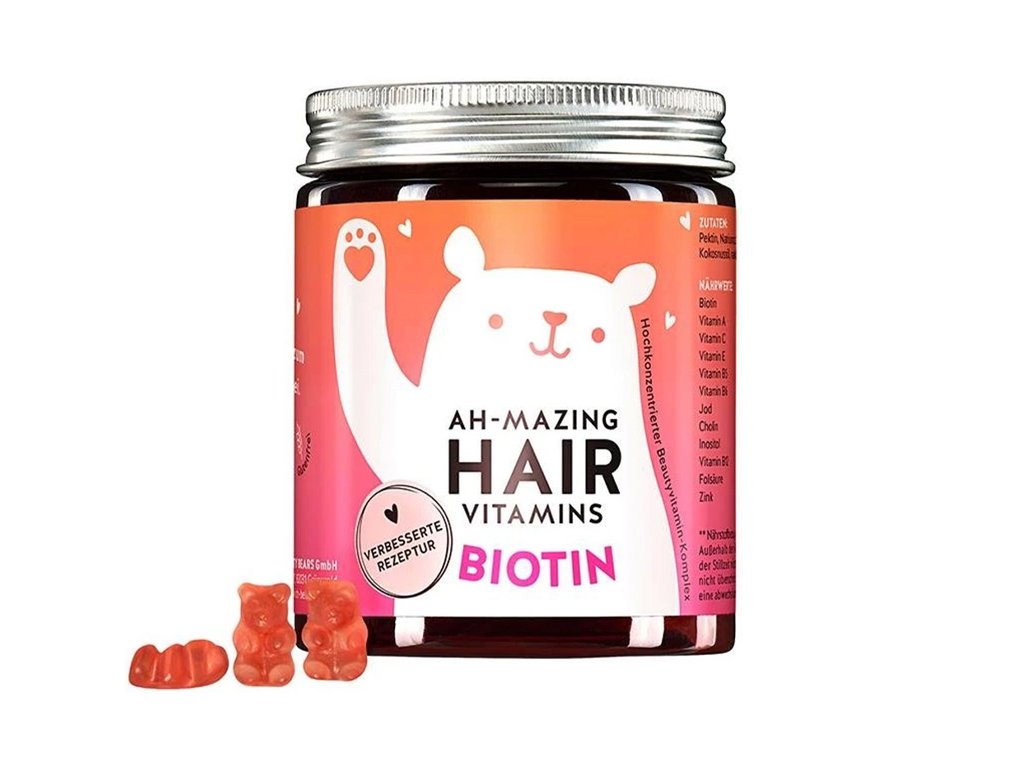 Bears with Benefits Ah-mazing Vitamíny pro zdravé vlasy s biotinem, 45 ks