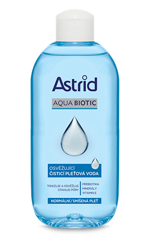 ASTRID AQUA BIOTIC čistící pleťová voda, normální a smíšená pleť, 200 ml