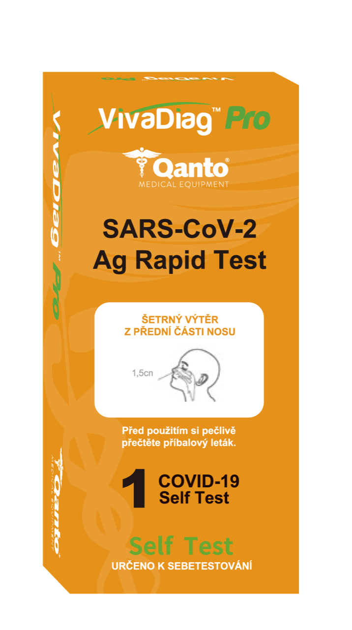 VivaDiag 1x  Antigenní rychlotest na COVID-19 z přední části nosu – Pro sebetestování