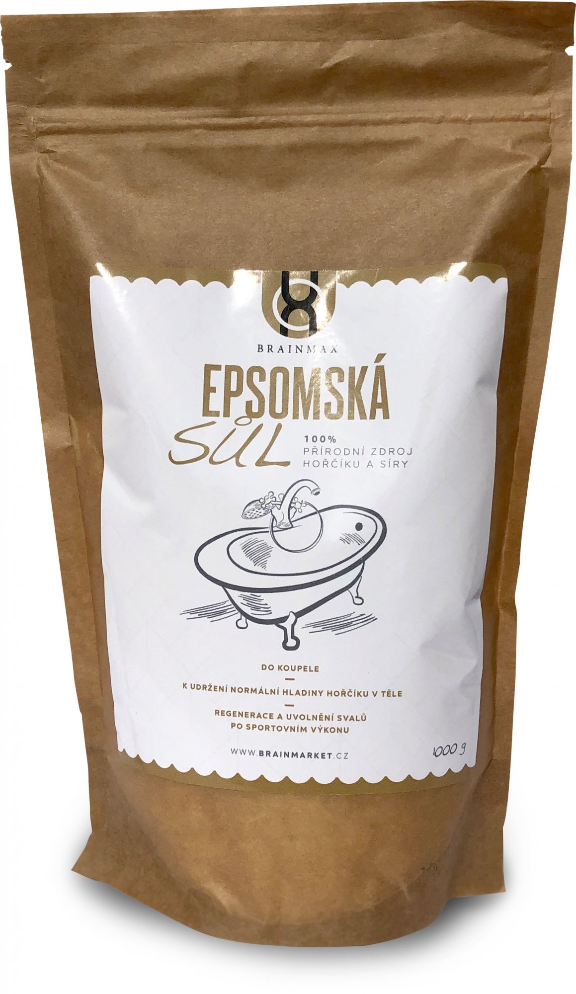 BrainMax Epsomská sůl 1 kg
