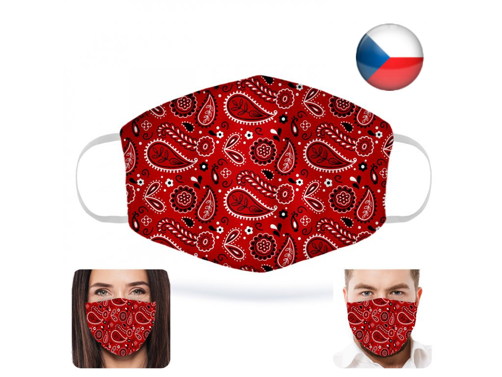 Viralio Antivirová nanorouška Red Paisley