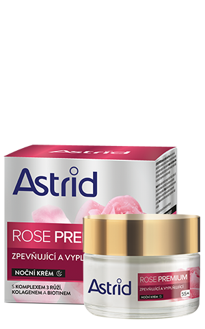 ASTRID ROSE PREMIUM 55+ Zpevňující a vyplňující noční krém 50ml