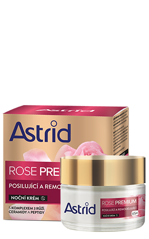 Astrid ROSE PREMIUM 65+ Posilující a remodelující noční krém, 50 ml