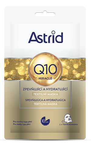 ASTRID Q10 MIRACLE Textilní maska proti vráskám s koenzymem Q10, 1 ks