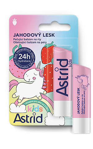 ASTRID Balzám na rty Jahoda Dětský, 4,8g
