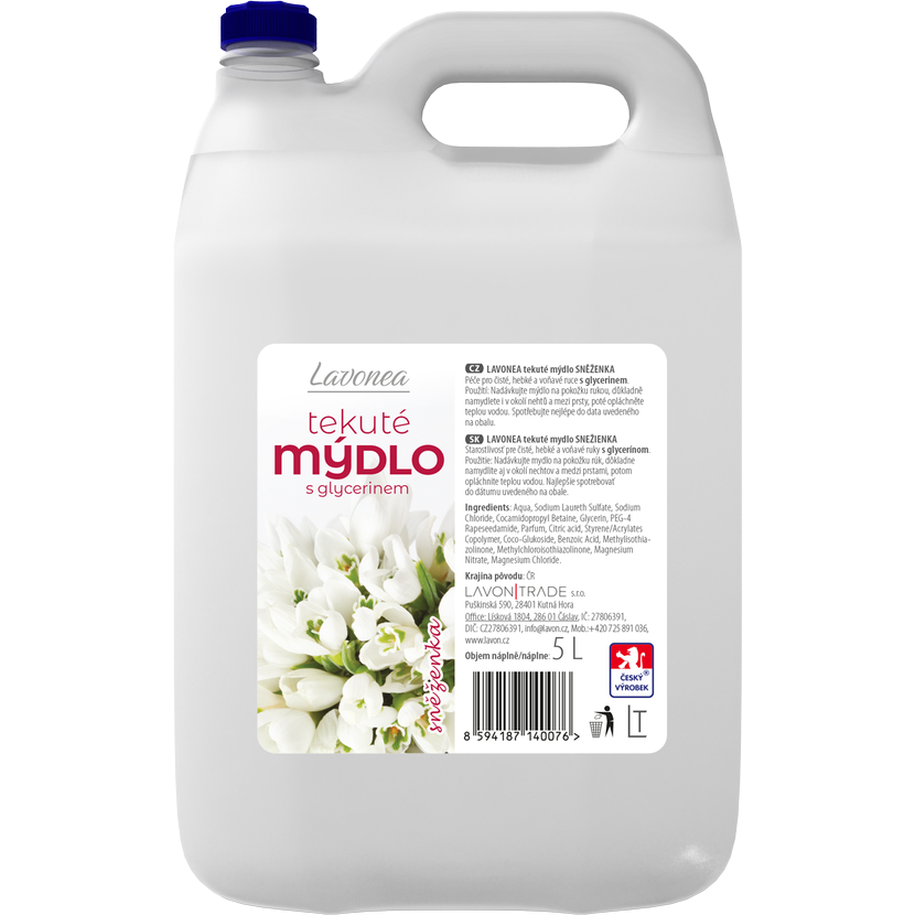 LAVON tekuté mýdlo Sněženka, 5l