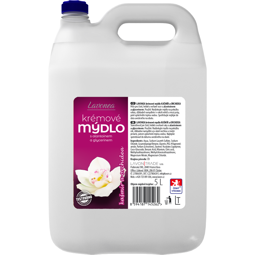 LAVON krémové mýdlo kašmír & orchidea, 5l