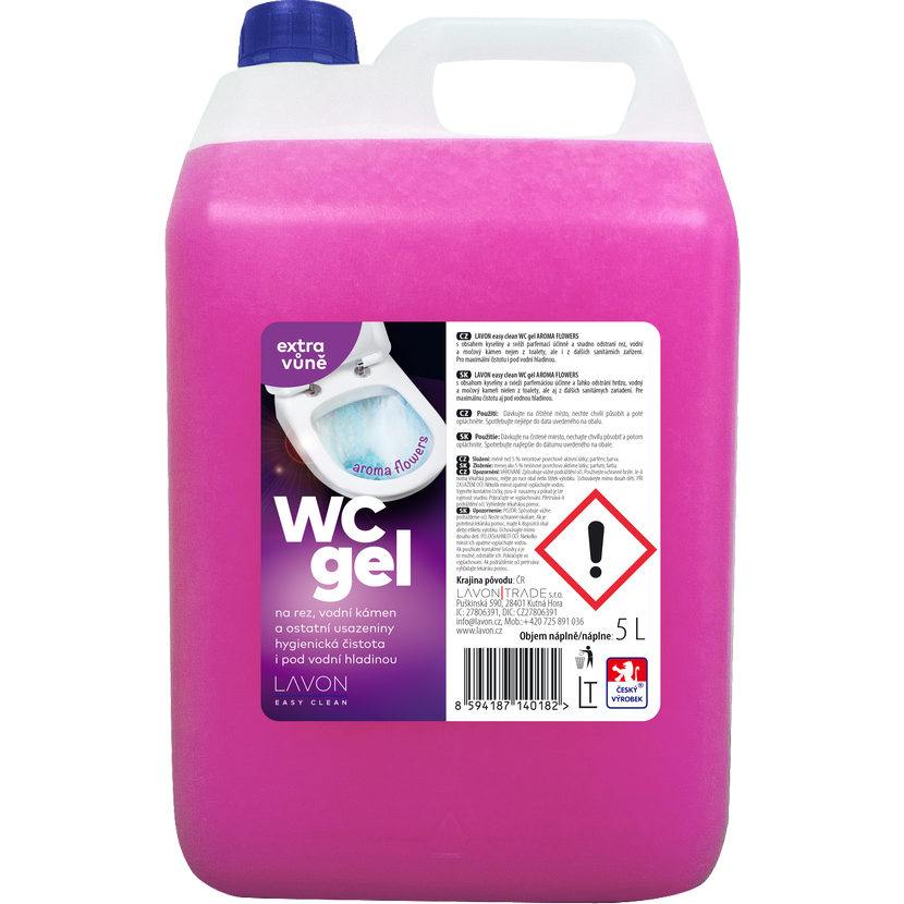 LAVON Easy Clean WC gel Aroma Flowers, 5l