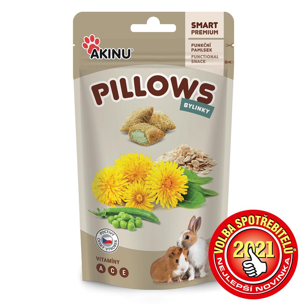 Akinu PILLOWS Polštářky s bylinkami pamlsek pro hlodavce 40 g