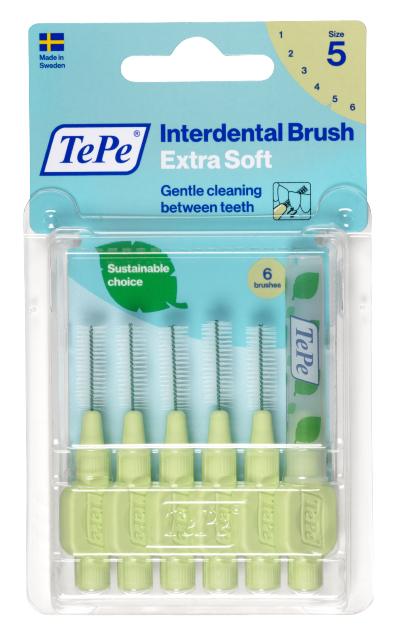 TePe Extra soft mezizubní kartáčky 0,8 mm- světle zelené, 6 ks