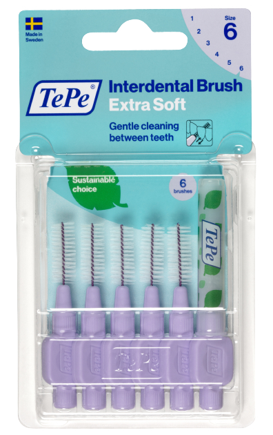 TePe Extra soft mezizubní kartáčky 1,1 mm- světle fialové, 6 ks