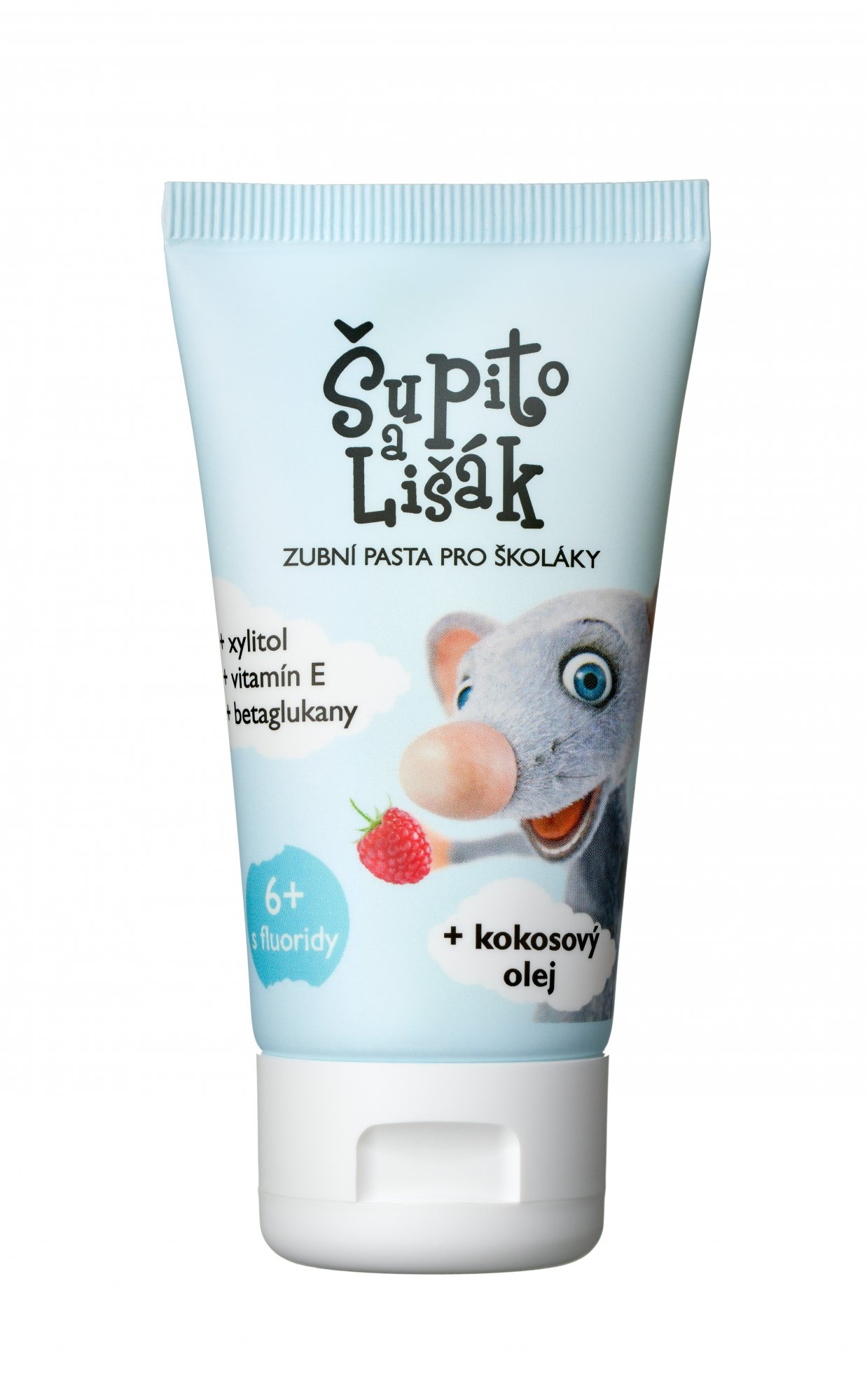 Šupito & Lišák Šupito a Lišák zubní pasta pro školáky s příchutí malin (6+ let), 50 ml