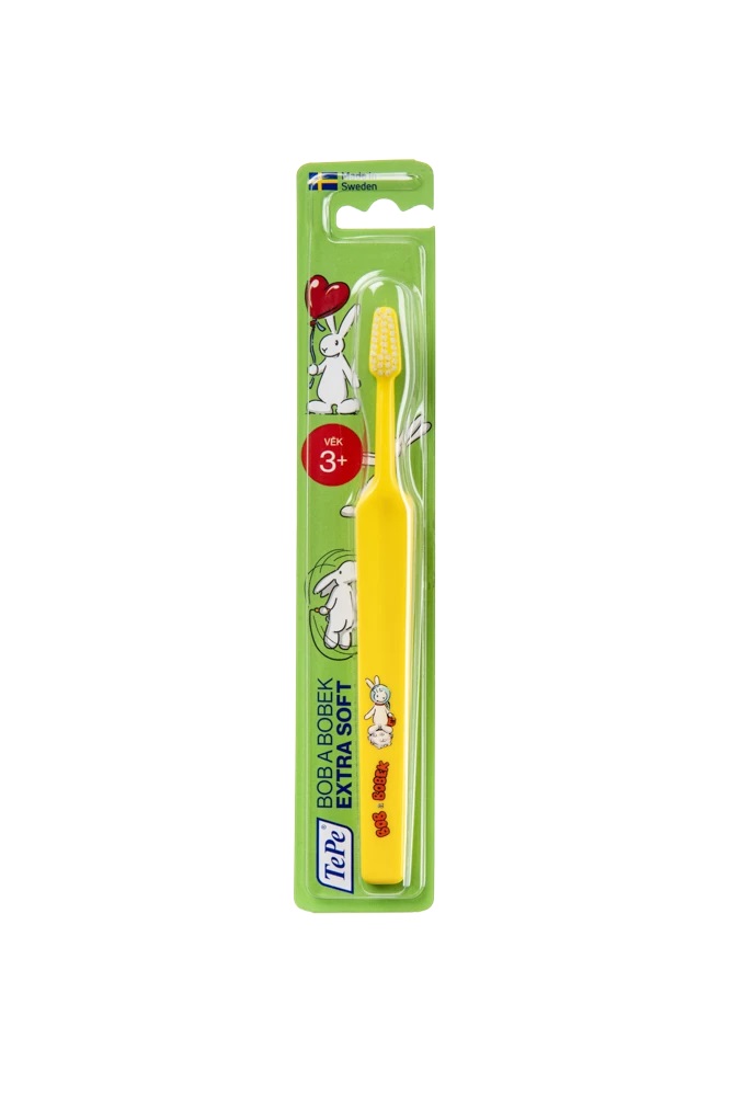 TePe Kids x-soft, dětský zubní kartáček s Bobem a Bobkem