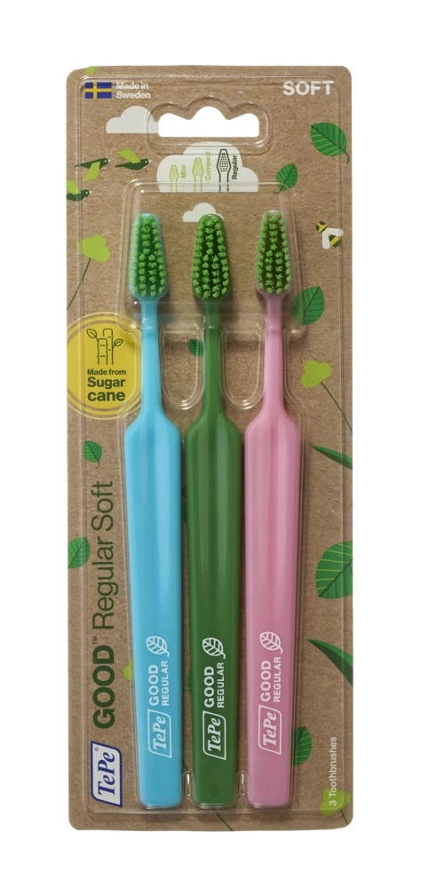 TePe GOOD Regular soft, sada zubních kartáčků, 2+1 zdarma