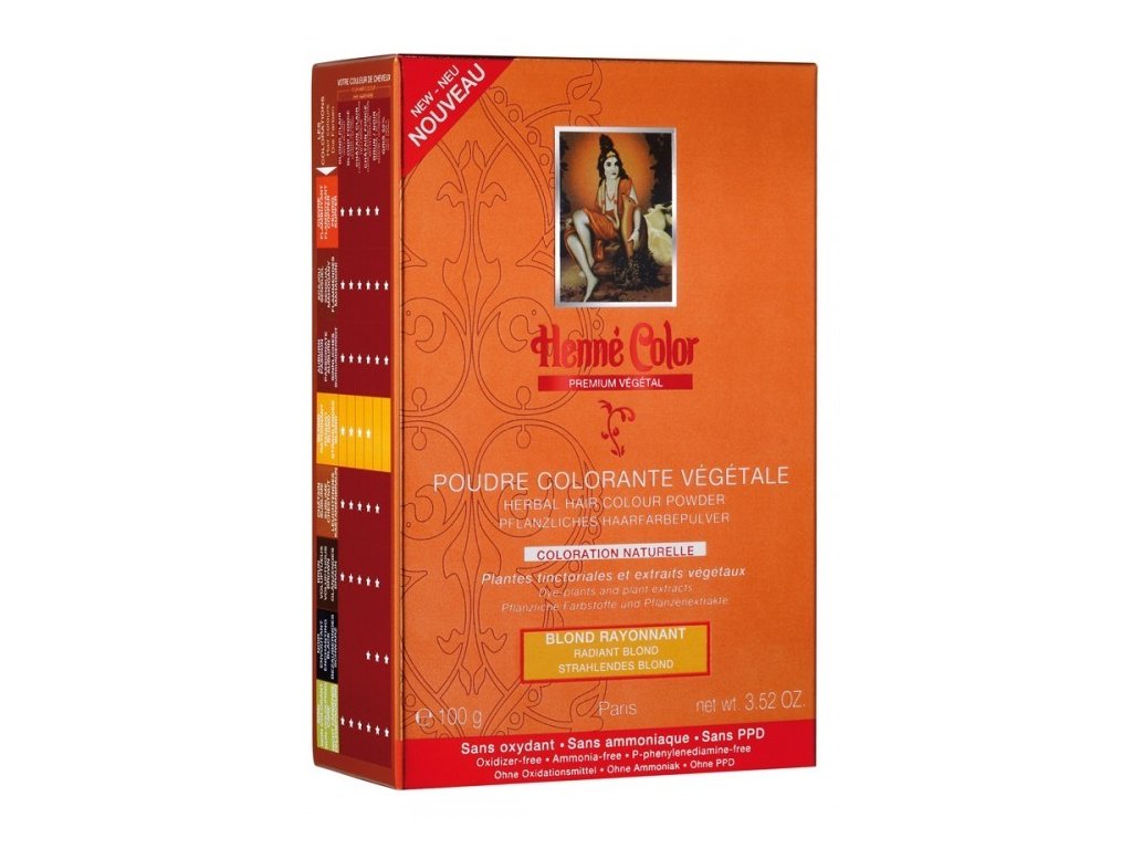 Henné Color Premium Végétal Barva na vlasy Zářivá blond, 100g