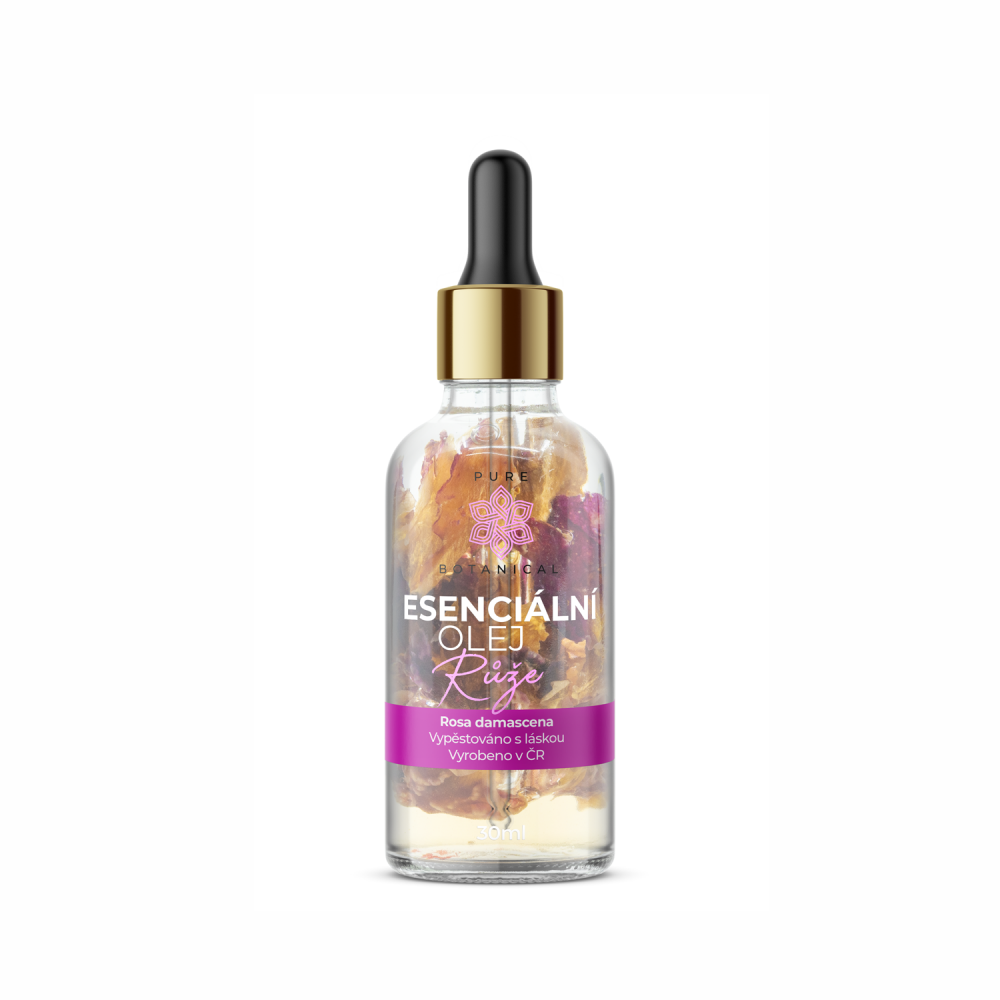 LeFleur 100% přírodní esenciální olej Růže s okvětními lístky, 30 ml