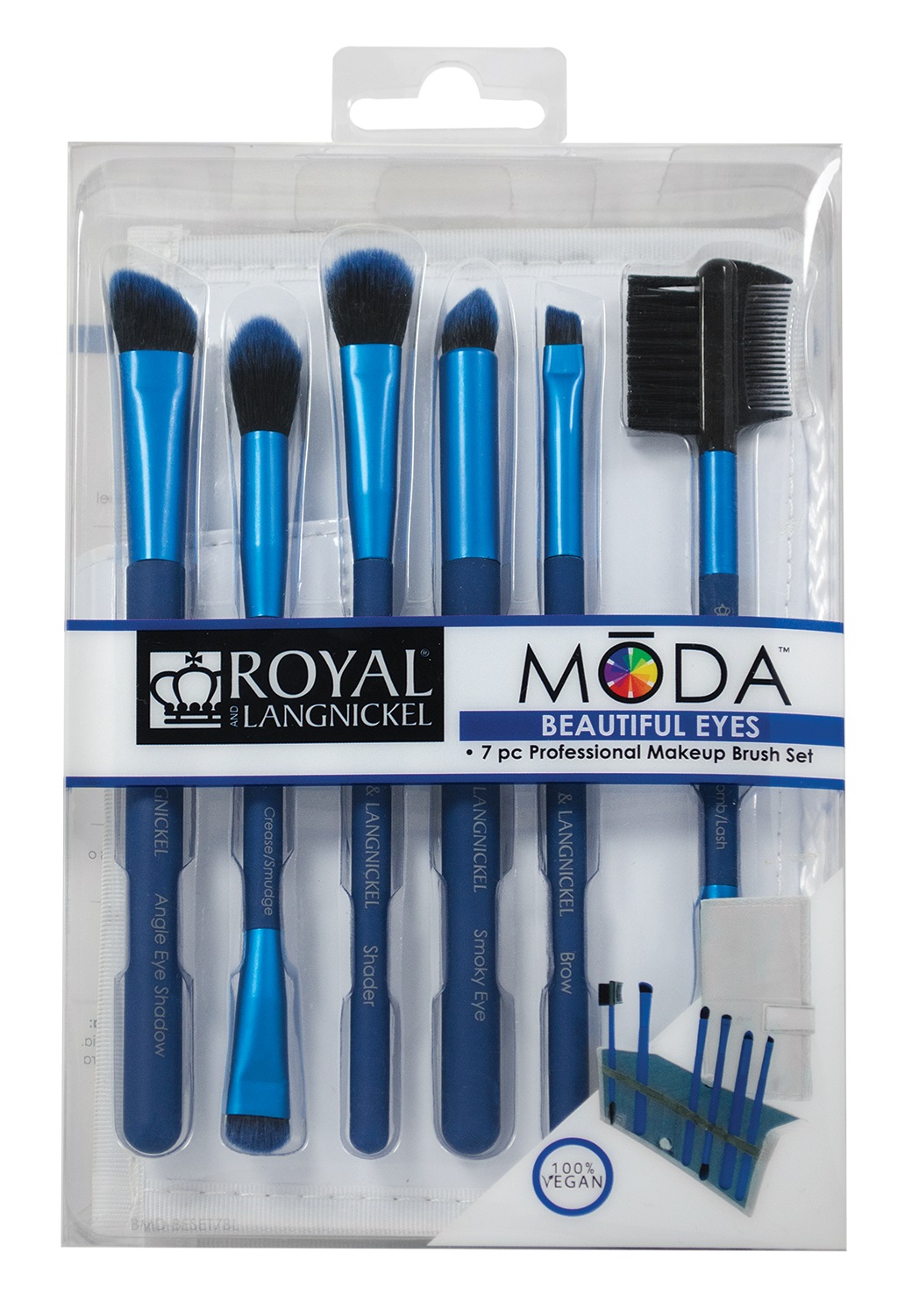 Royal & Langnickel MODA Beautiful Eyes Sada štětců na oči modrá, 6ks