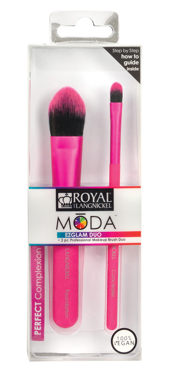 Royal & Langnickel MŌDA Pro Makeup Brush Ezglam Duo Perfekt Complexion Štětce na líčení, 2ks