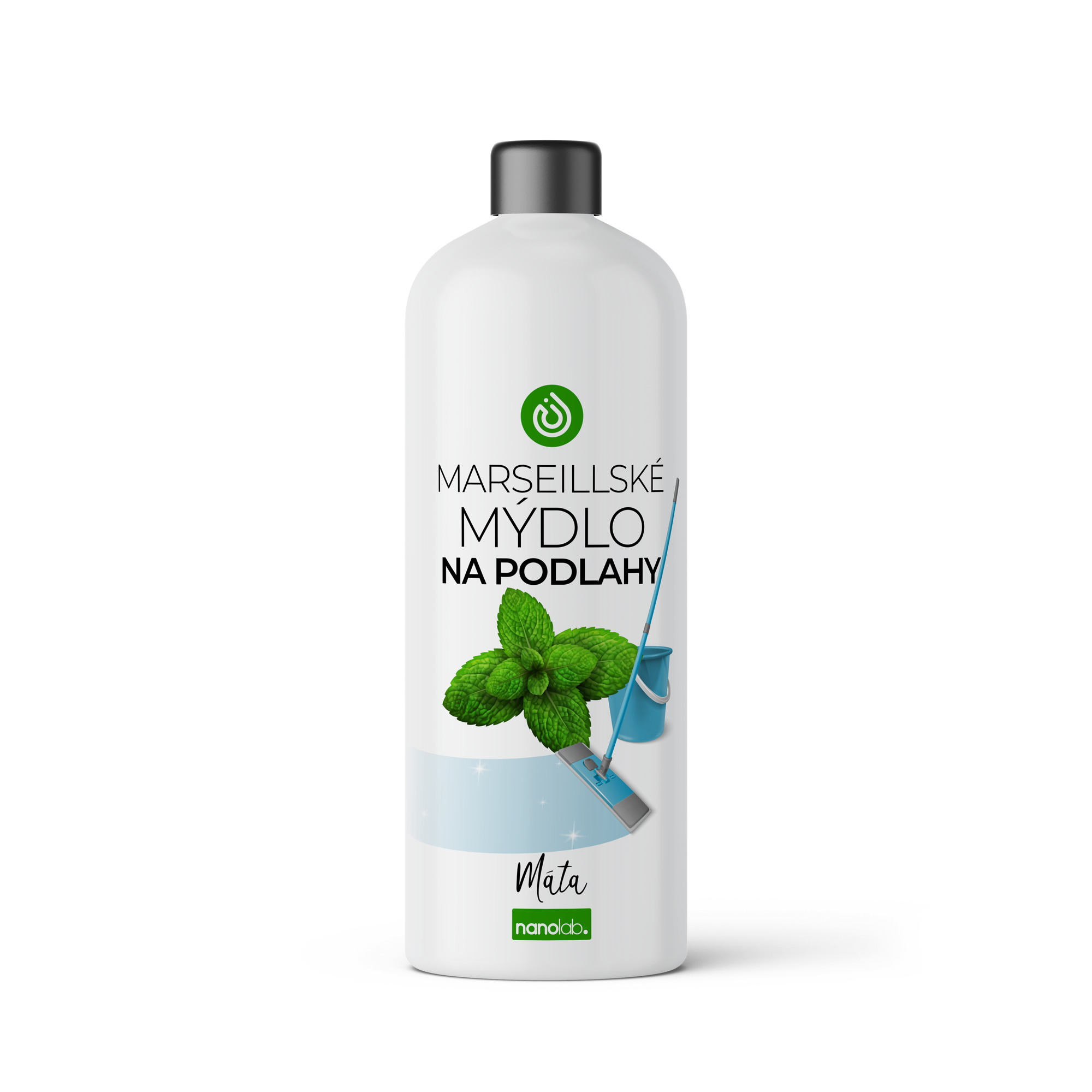 Nanolab Čistič na podlahy z Marseillského mýdla- máta, 1L