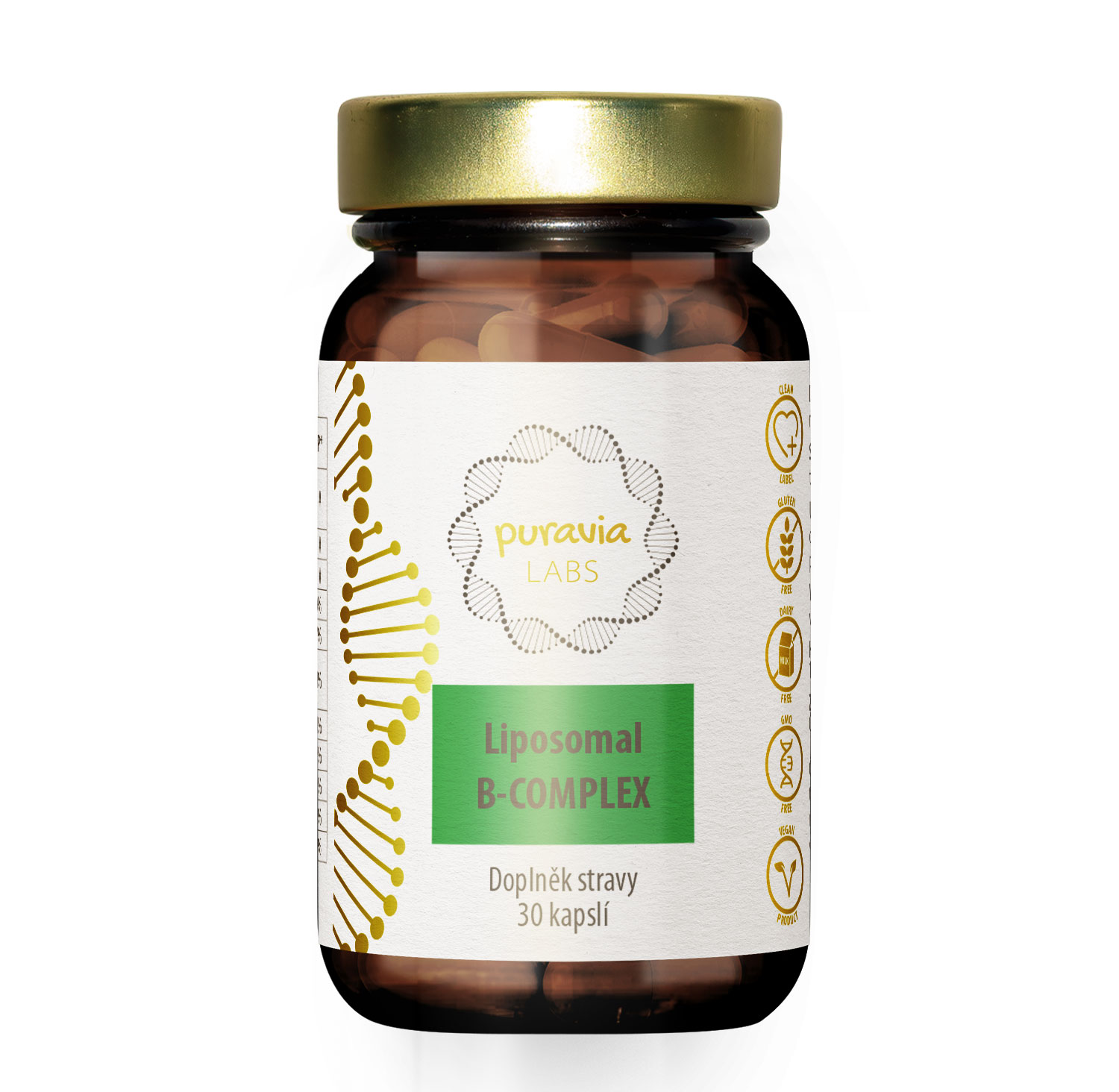 Puravia LABS Liposomální B-komplex, 30 kapslí