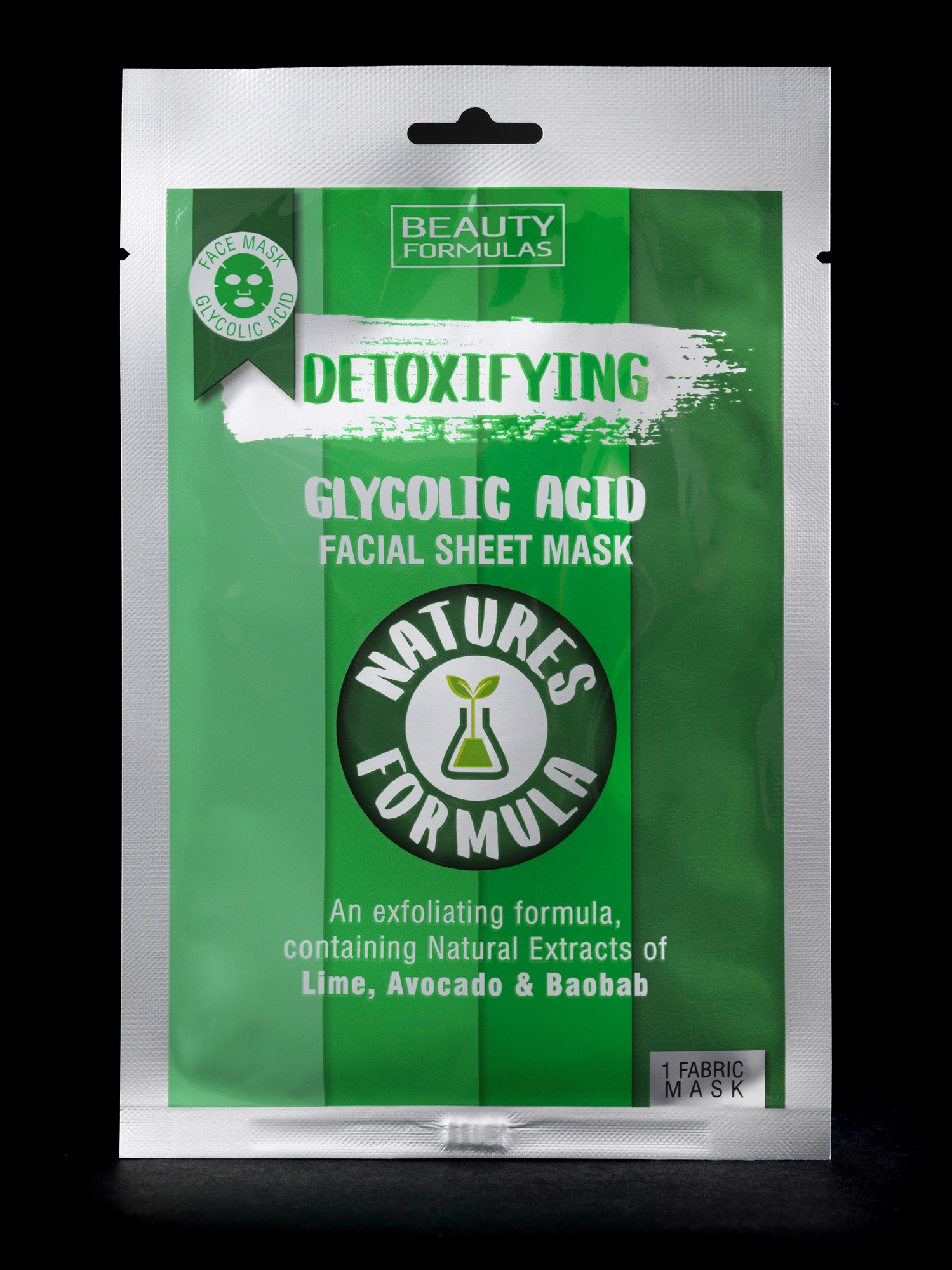 BEAUTY FORMULAS Detoxikační pleťová maska, 1 ks