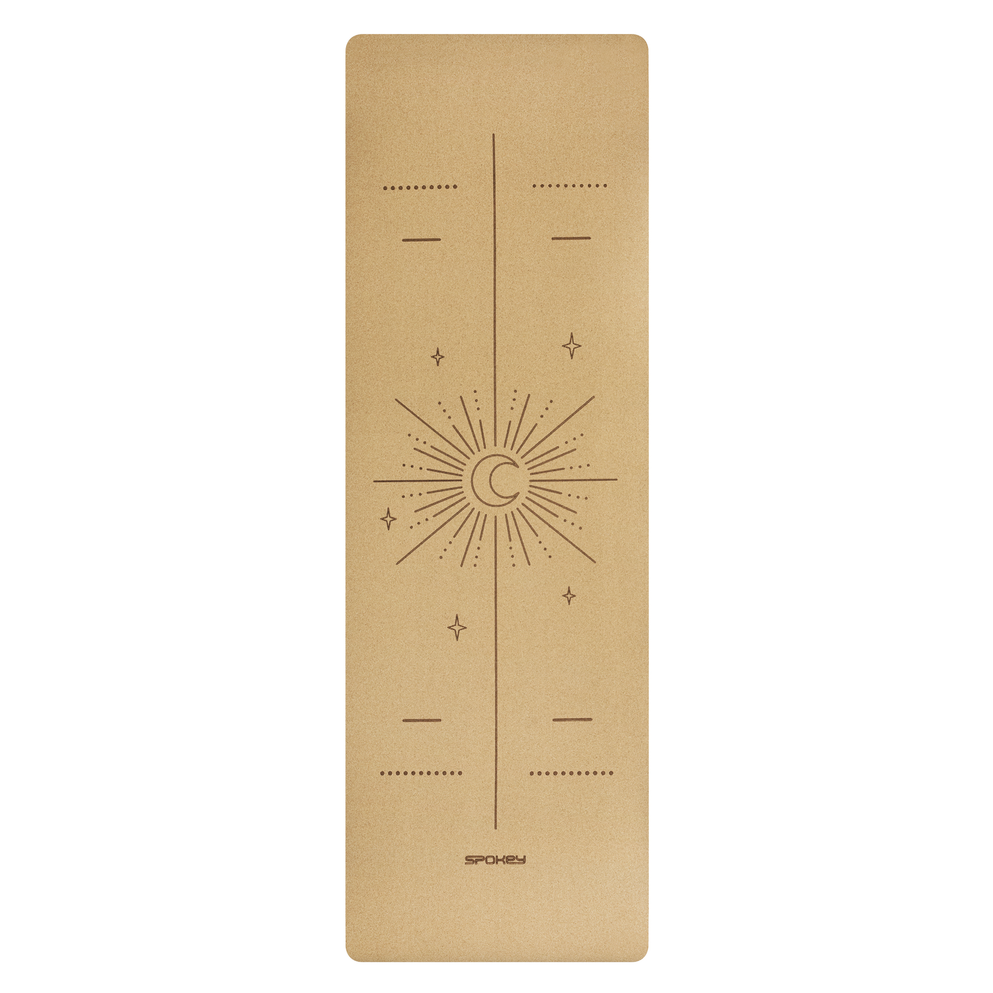Spokey SAVASANA LUNA Korková jóga podložka, 183 x 61 x 0,4 cm