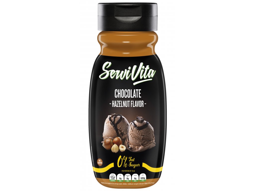 ServiVita Servivita, Lahodná omáčka s příchutí čokolády s lískovými oříšky, 320 ml