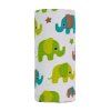 BIO Velká bambusová osuška, green elephants / zelení sloni
