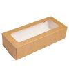 Papírový box EKO na jídlo 170x70x40 mm hnědý s okénkem 500 ml bal/50 ks