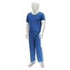 Operační oděv modrý (košile + kalhoty), nesterilní, netkaný, jednorázový (S-3XL)