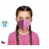 10x Český respirátor FFP2 vhodný pro děti - světle růžový