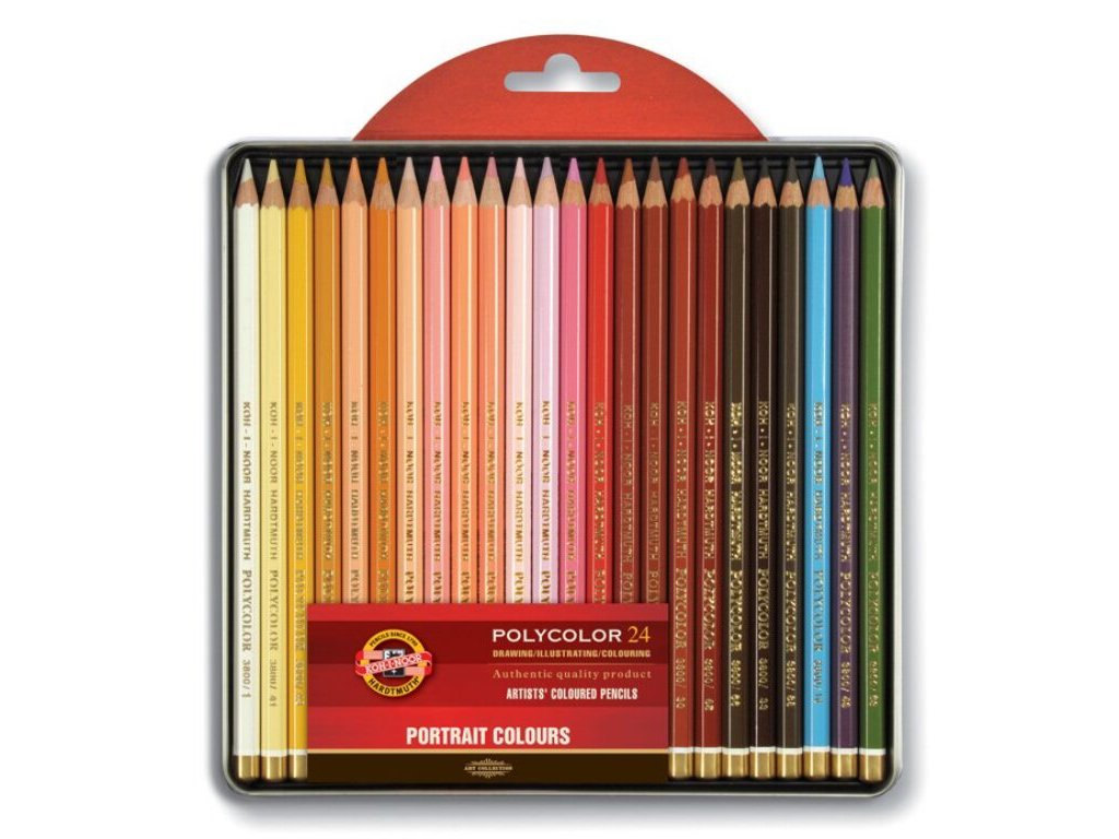 Súprava pasteliek POLYCOLOR 24ks portrét v plechu