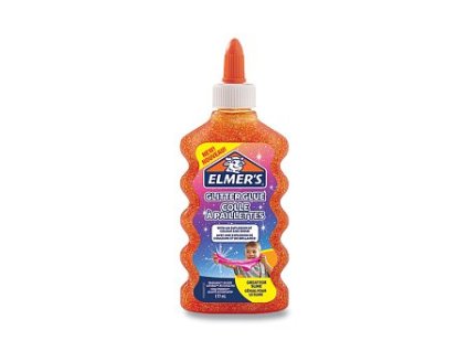 Lepidlo ELMER S Glitter Glue 177ml, oranžové