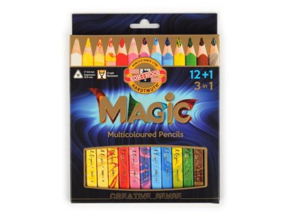 Pastelky MAGIC 3trojhranné 3v1