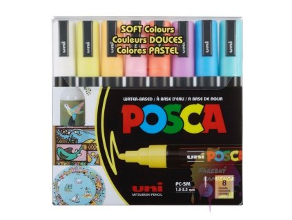 POSCA Popisovače Pastelové farby 8ks