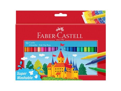 Popisovače Fibre-Tip Castle 50 farebné