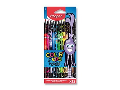 Farebné ceruzky MAPED COLOR'PEPS MONSTER - 12 ks